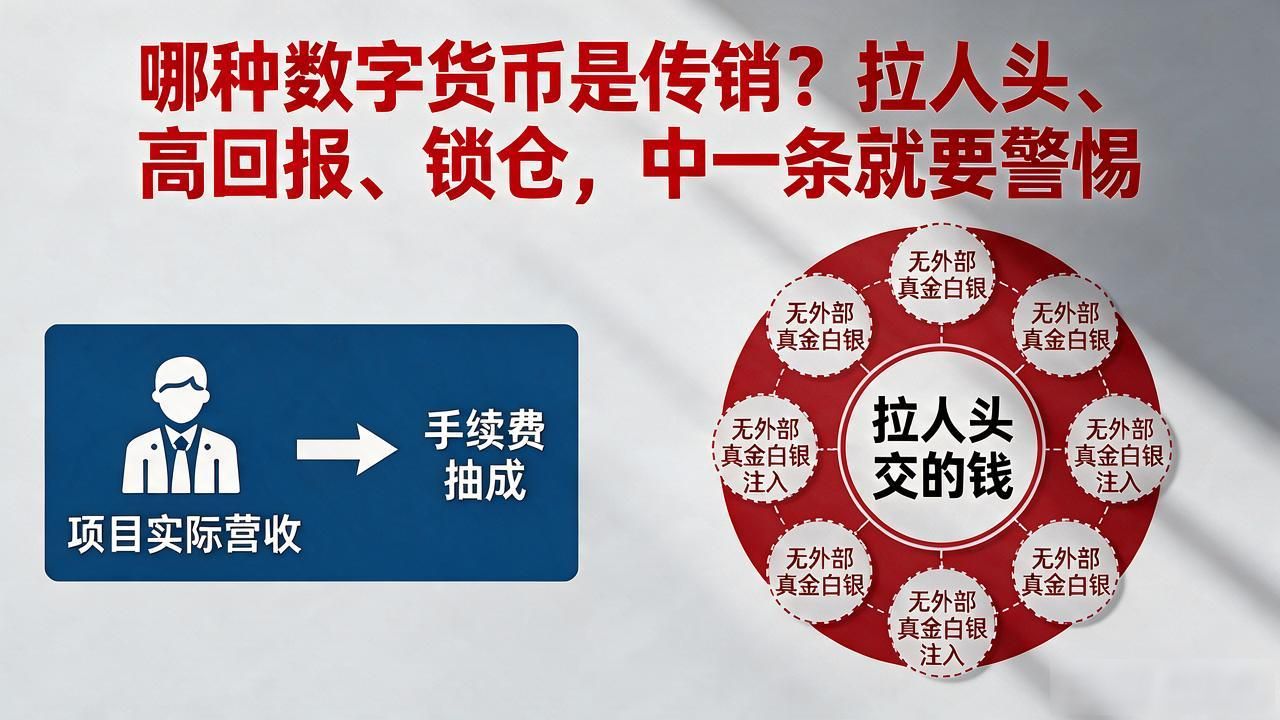 哪种数字货币是传销？拉人头、高回报、锁仓，中一条就要警惕