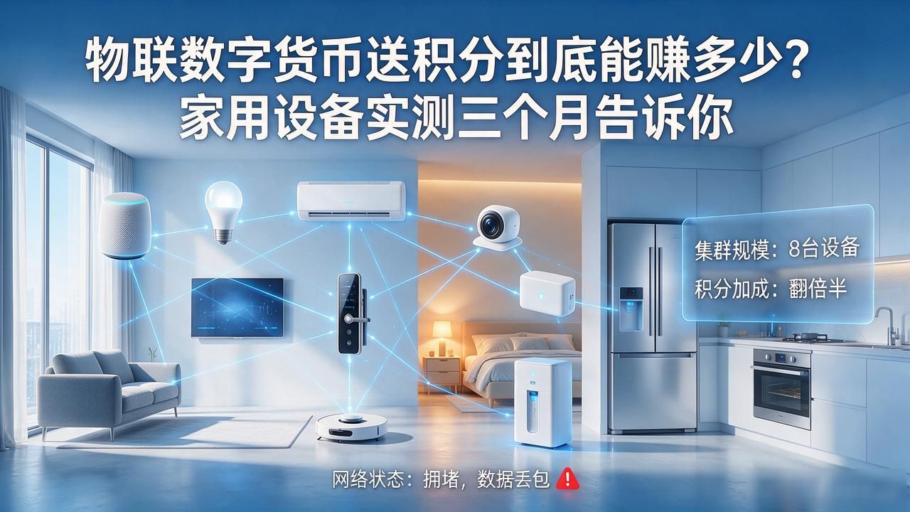 物联数字货币送积分到底能赚多少？家用设备实测三个月告诉你