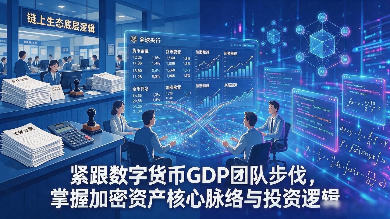 紧跟数字货币GDP团队步伐，掌握加密资产核心脉络与投资逻辑