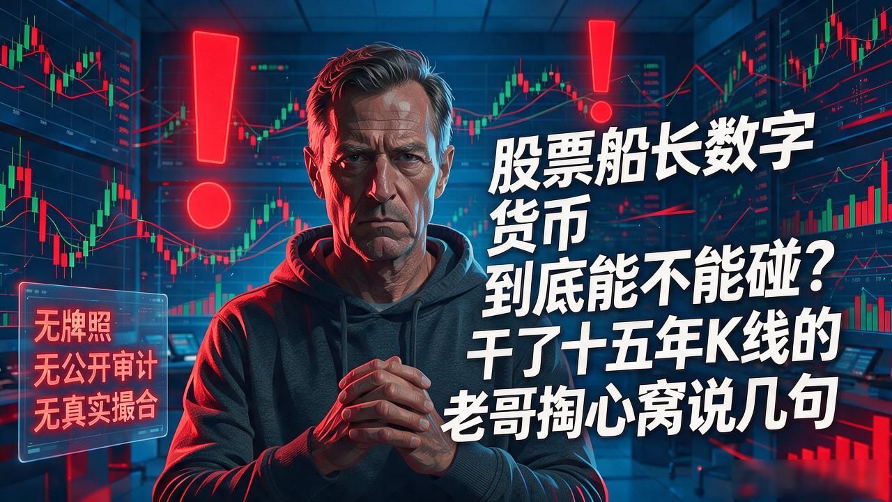 股票船长数字货币到底能不能碰？干了十五年K线的老哥掏心窝说几句
