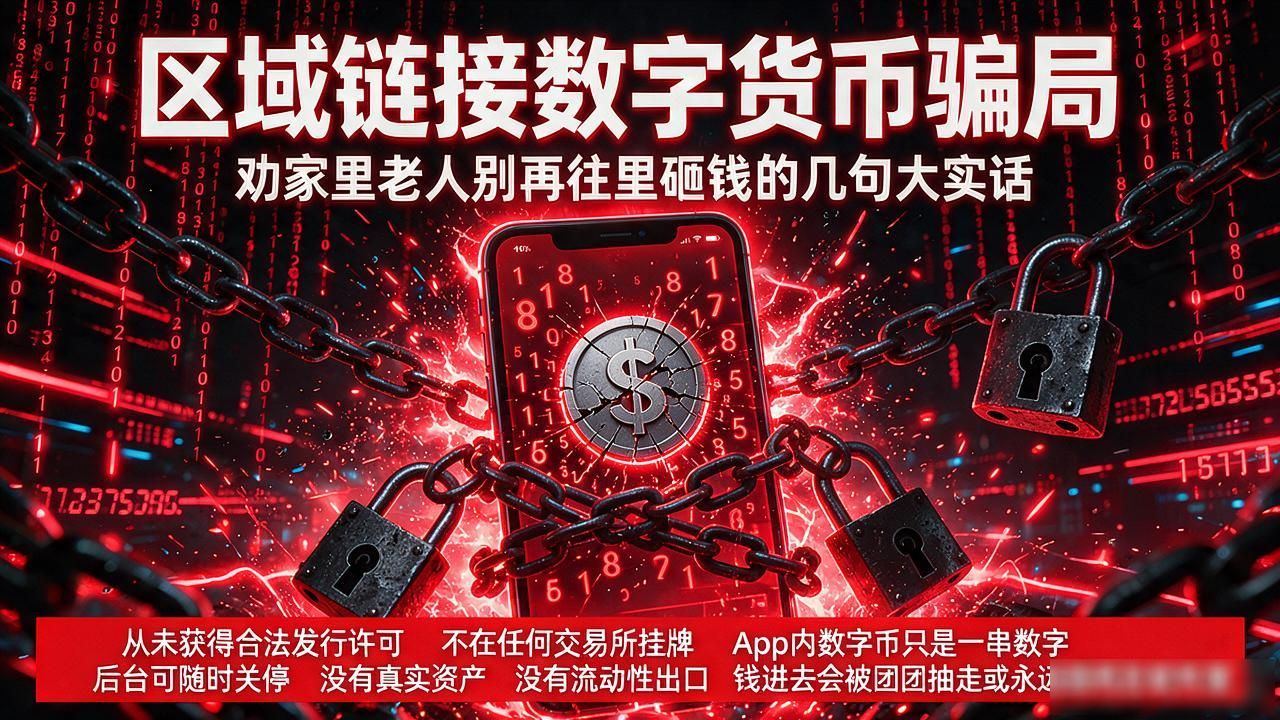 区域链接数字货币骗局，劝家里老人别再往里砸钱的几句大实话