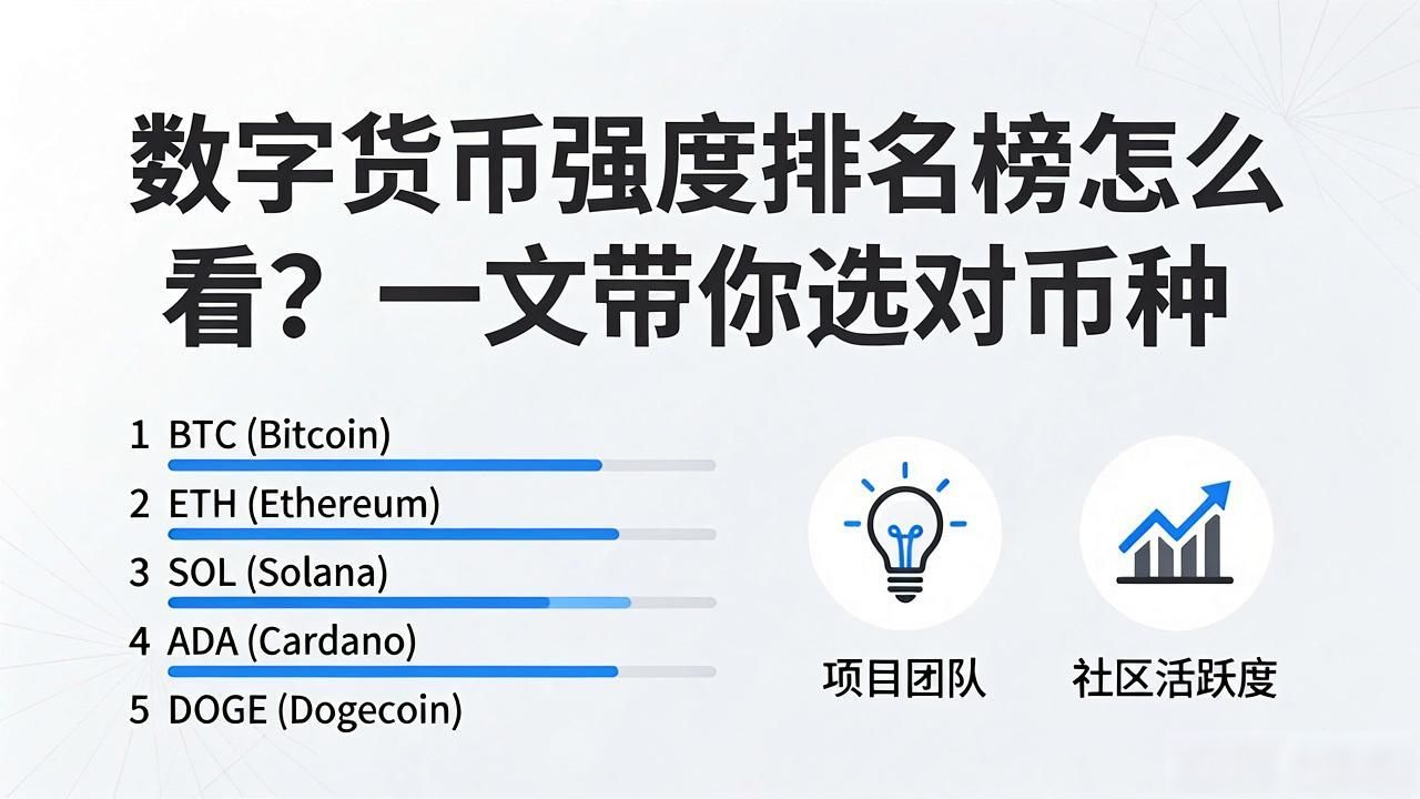 数字货币强度排名榜怎么看？一文带你选对币种