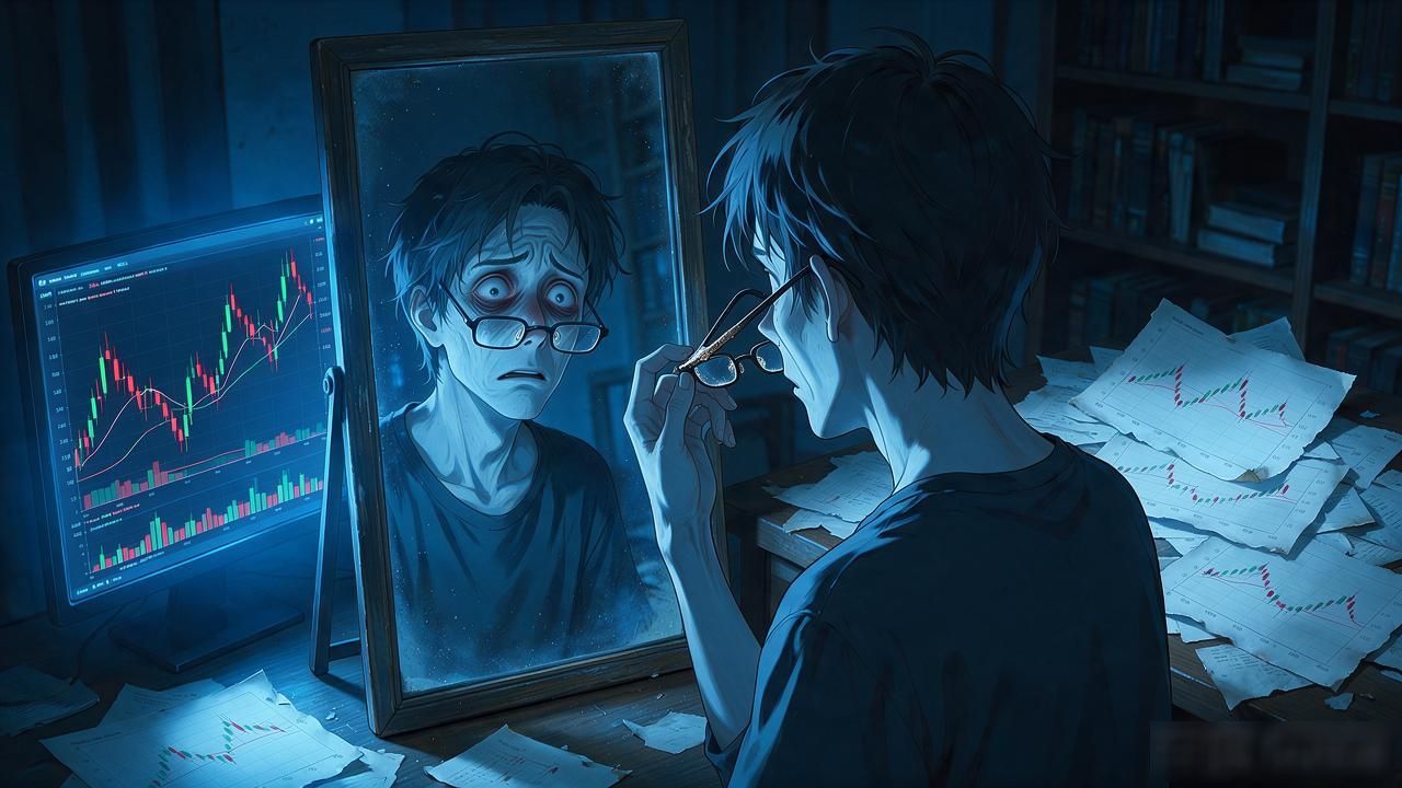 戴小眼镜玩数字货币三年，和K线截图的合影你存了几张