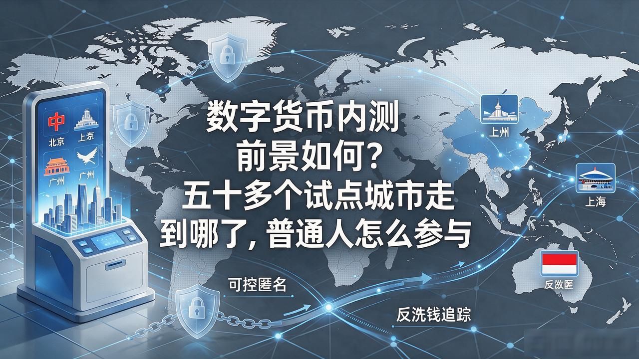 数字货币内测前景如何？五十多个试点城市走到哪了，普通人怎么参与