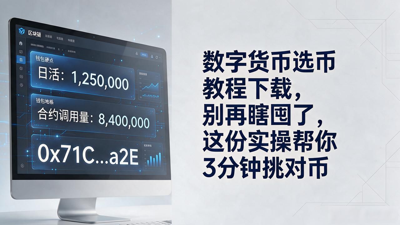 数字货币选币教程下载，别再瞎囤了，这份实操帮你3分钟挑对币