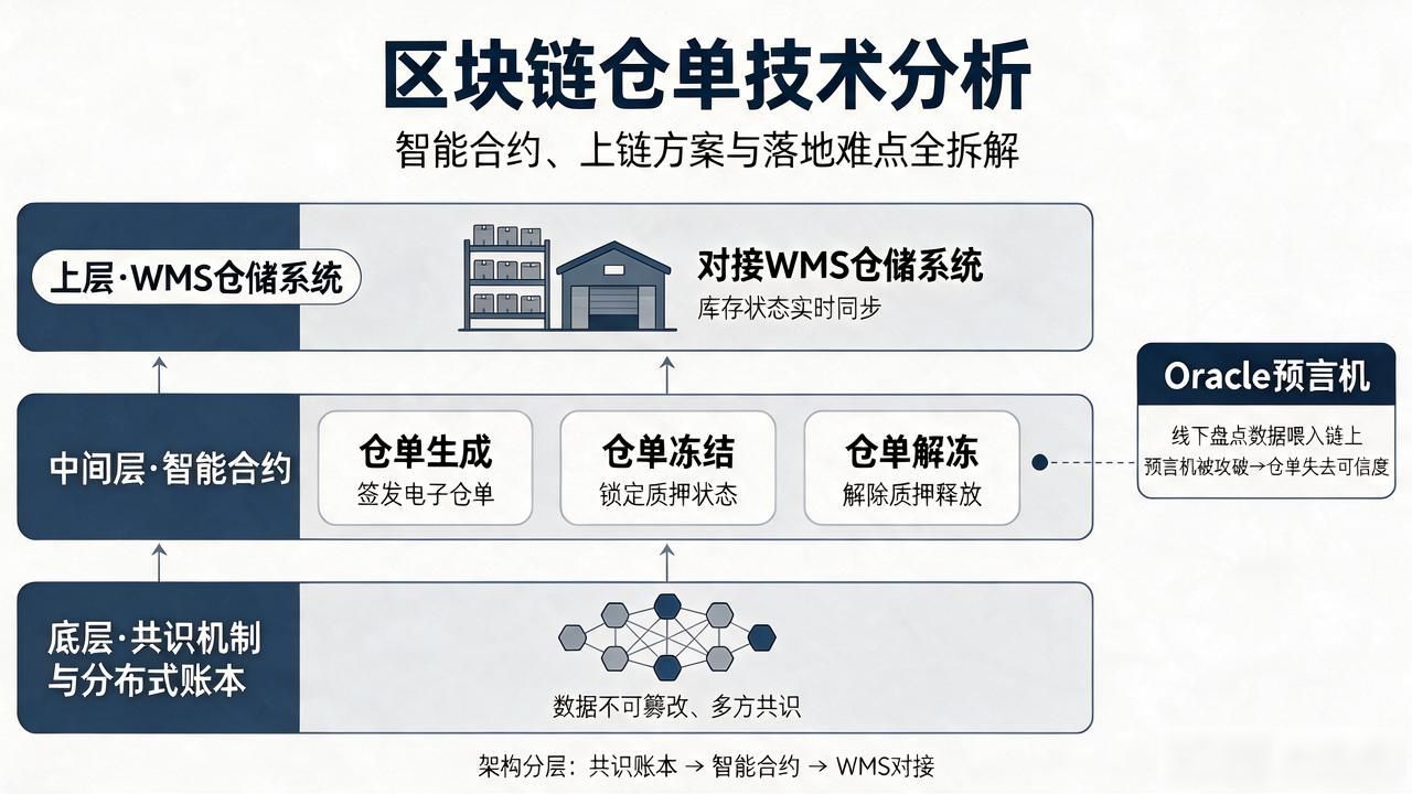 区块链仓单 智能合约 存证 跨机构信任 跨链桥 合规性 性能瓶颈 Hyperledger Fabric WMS gRPC Oracle预言机_区块链仓单技术分析